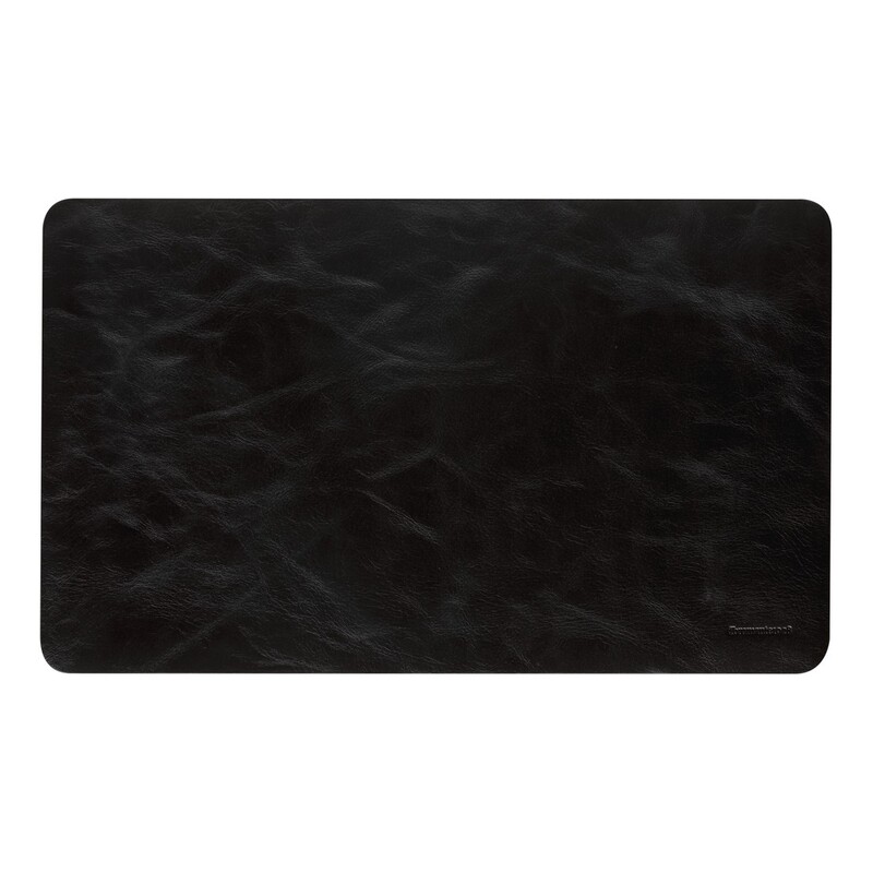 dbramante1928 Copenhagen Medium Leather Desk Mat - Black (30 x 50 cm)