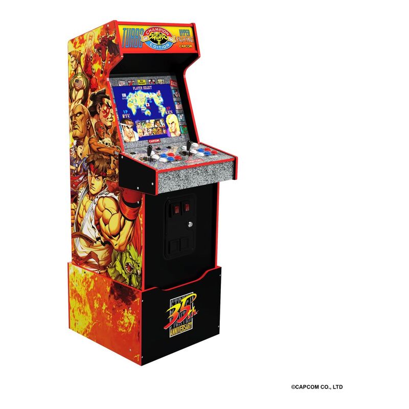 Arcade 1UP Capcom Legacy - Yoga Flame Edition Arcade Machine - Light-Up Marquee/Riser Arcade 1UP Capcom Legacy - Yoga Flame Edition Arcade Machine - Light-Up Marquee/Riser