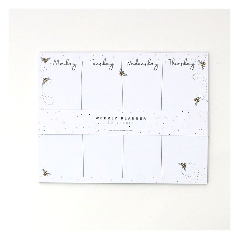 Belly Button Designs Bee's Weekly Planner - White Belly Button Designs Bee's Weekly Planner - White