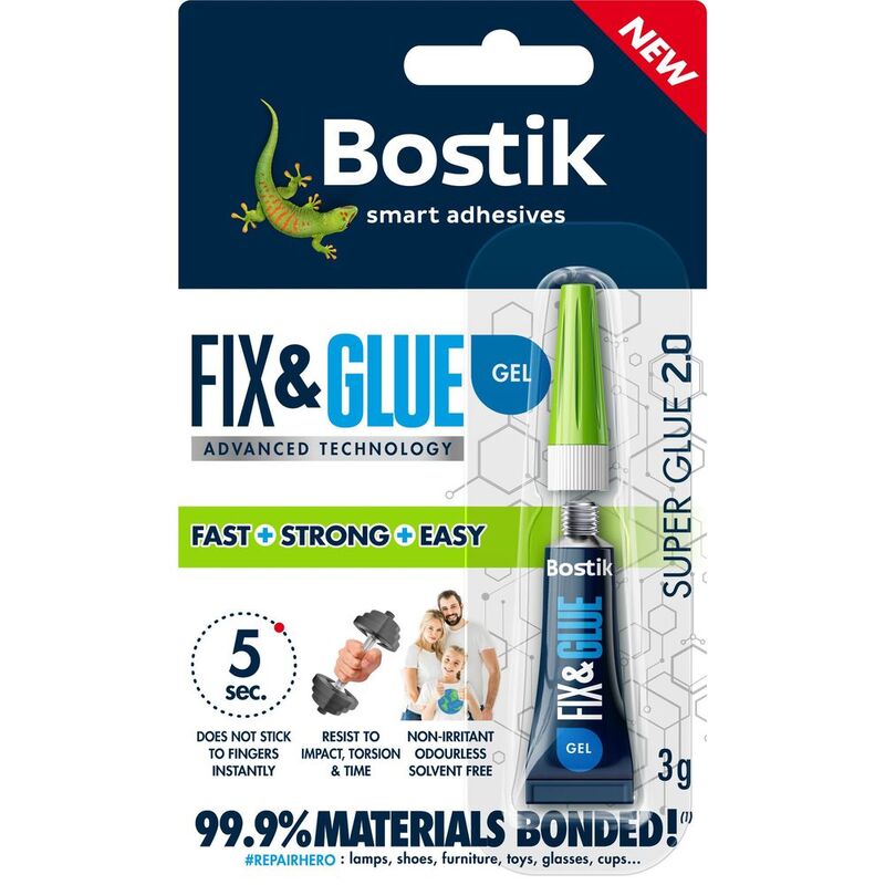 Bostik Fix & Glue Gel 3g