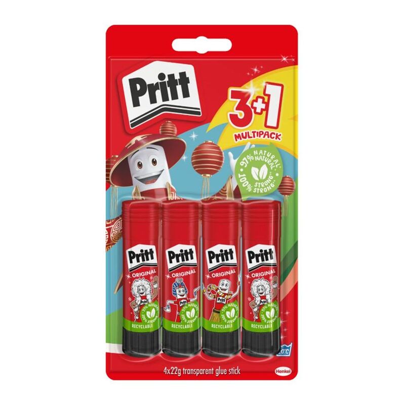 Pritt Glue Stick - Value Pack - 22 gm (4 Pack) Pritt Glue Stick - Value Pack - 22 gm (4 Pack)