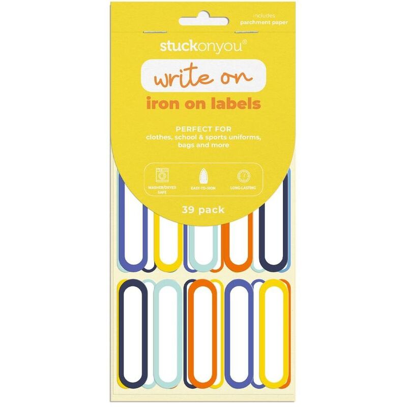 Stuck on You Write & Iron on Labels - Neutral (39 Pack) Stuck on You Write & Iron on Labels - Neutral (39 Pack)