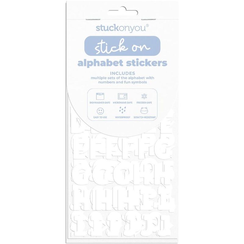 Stuck on You Alphabet Stickers - White