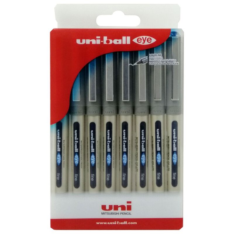 Uniball Eye Rollerball Pens - 0.7mm Nib (Pack Of 8) Uniball Eye Rollerball Pens - 0.7mm Nib (Pack Of 8)