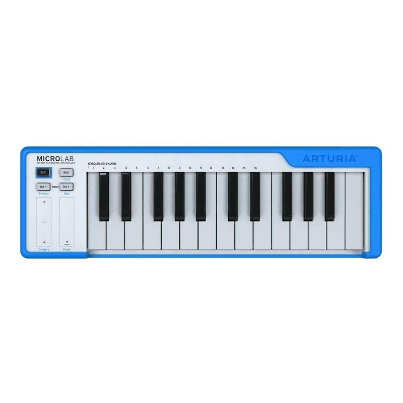 Arturia MicroLab Tiny Smart MIDI Controller Keyboard - Blue Arturia MicroLab Tiny Smart MIDI Controller Keyboard - Blue