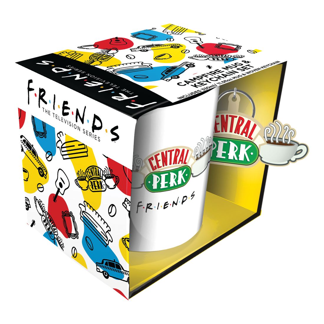 Hole In The Wall Friends Mug & Keychain Gift Set 330ml