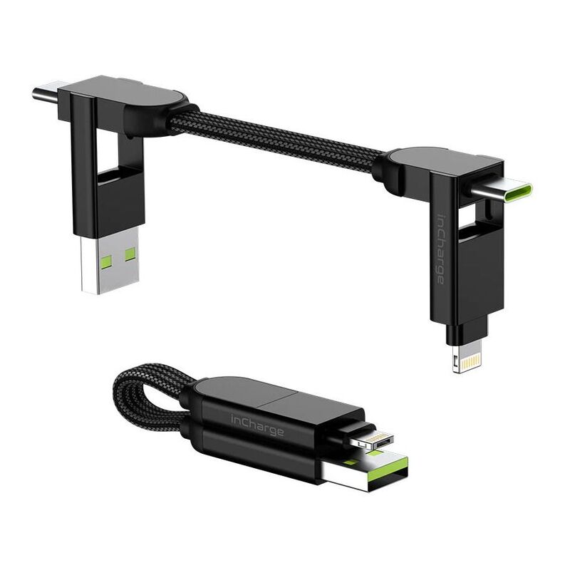 Rolling Square inCharge X Universal Charging Cable - Lava Black Rolling Square inCharge X Universal Charging Cable - Lava Black
