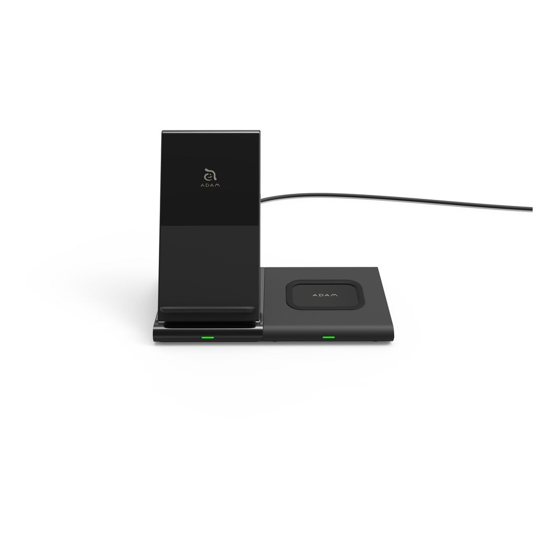 Adam Elements Omnia Q2x 2-in-1 Wireless Charging Station - Black