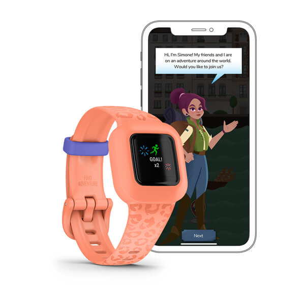 Garmin Vivofit Jr3 Kids Fitness Tracker - Peach