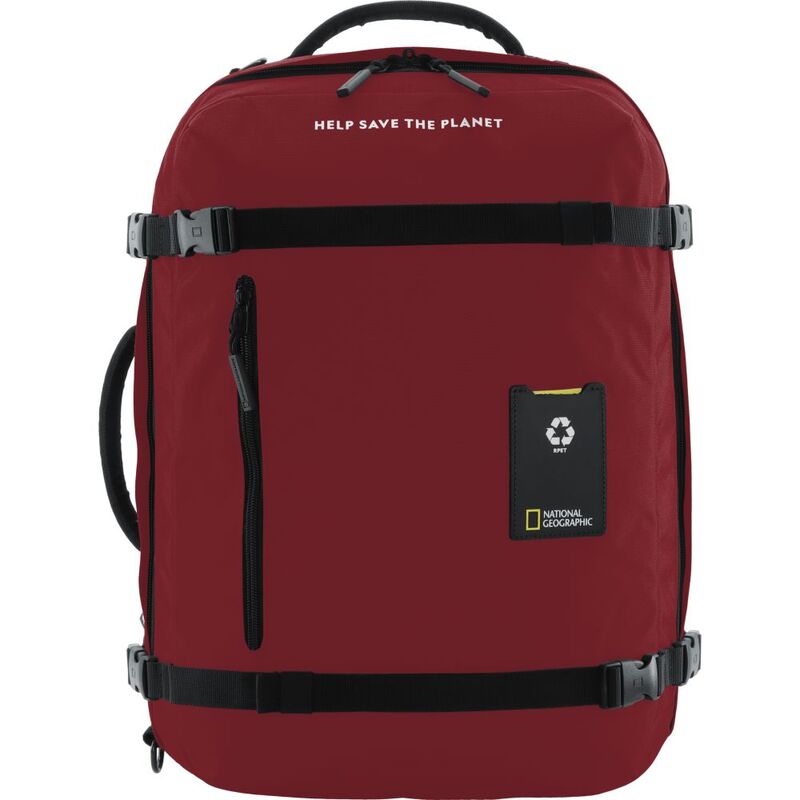 National Geographic Ocean Rpet 3 Way 50Cm Medium Backpack Red 29.7 Ltrs