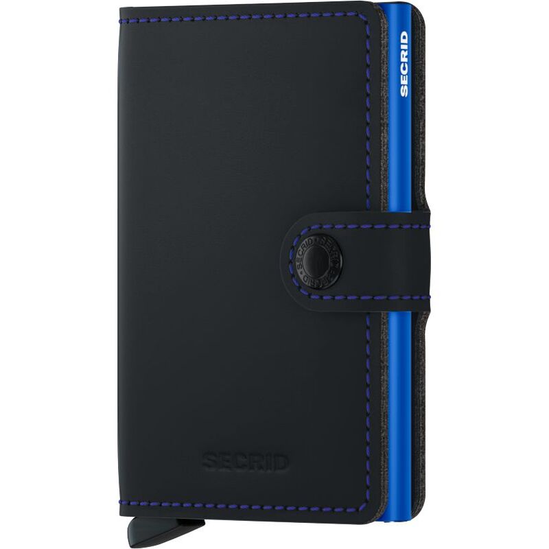 Secrid Miniwallet - Matte Leather - Black/Blue Secrid Miniwallet - Matte Leather - Black/Blue