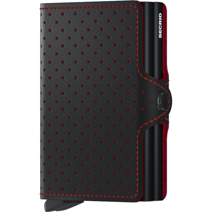 Secrid Twinwallet - Perforated - Black/Red