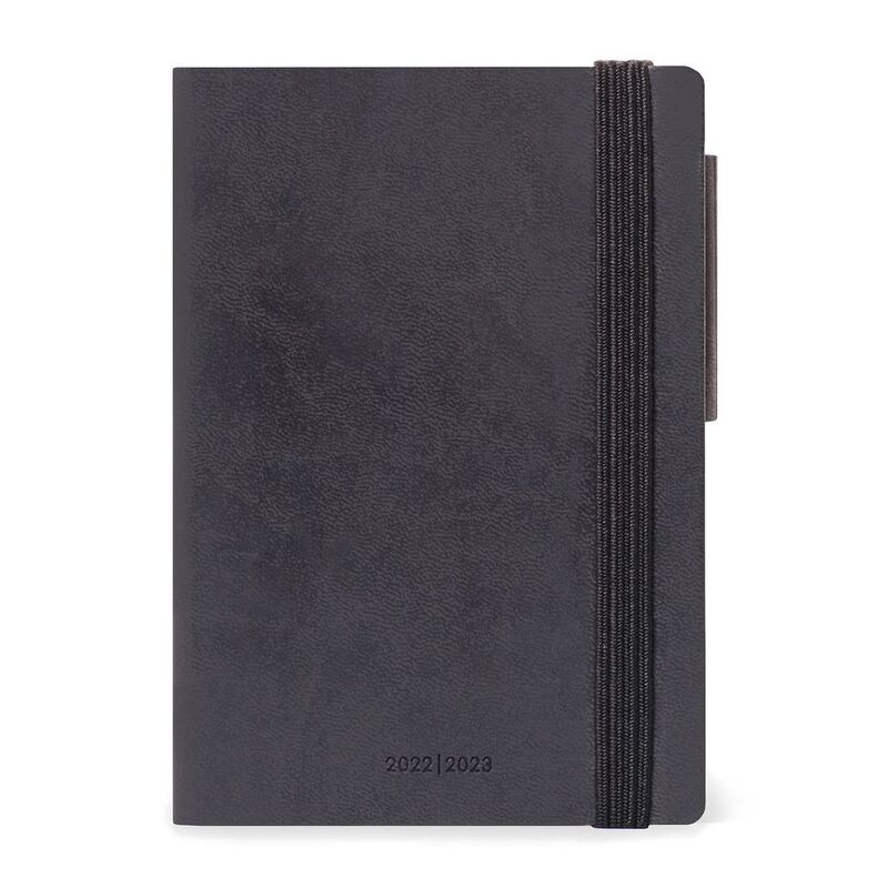 Legami Small Daily Diary 16 Month 2022/2023 (9.5 x 13 cm) - Black