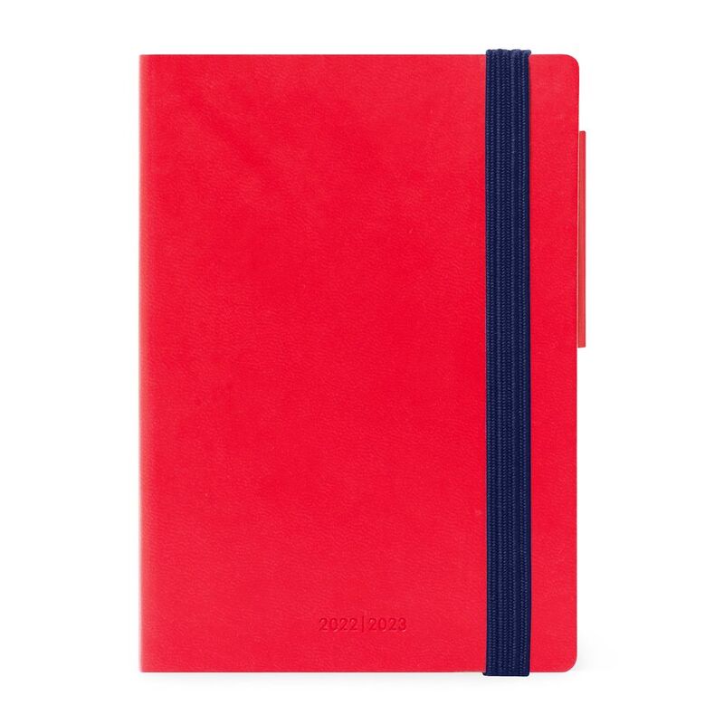 Legami Small Daily Diary 16 Month 2022/2023 (9.5 x 13 cm) - Red