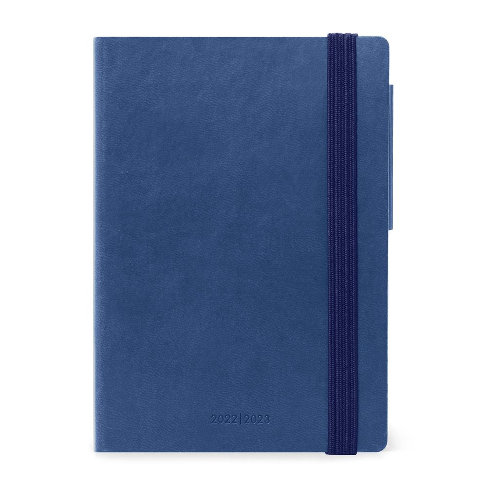 Legami Small Daily Diary 16 Month 2022/2023 (9.5 x 13 cm) - Blue