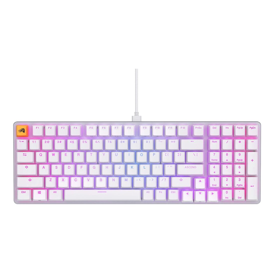 Glorious GMMK 2 Pre-Built Edition Full Size 96% Modular Mechanical Keyboard - White (ANSI US Layout)