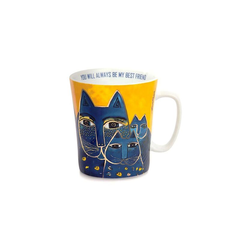 Laurel Burch Porcelain Mug 430ml - Yellow Laurel Burch Porcelain Mug 430ml - Yellow
