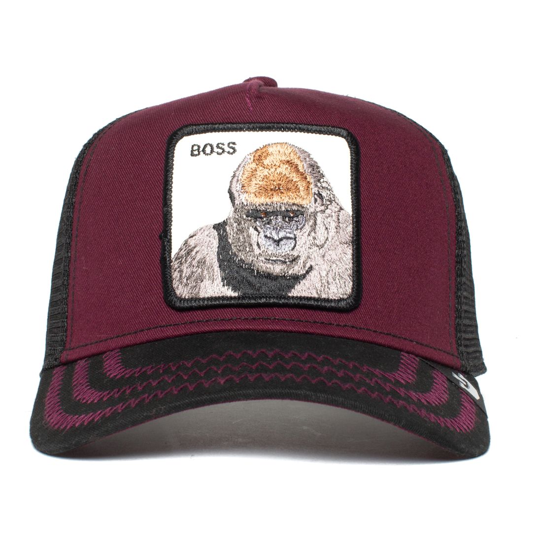 Goorin Bros The Boss Unisex Trucker Cap - Wine