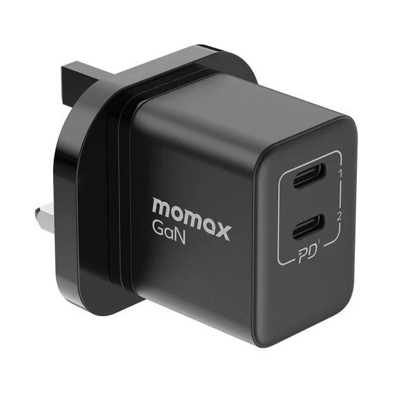 Momax One Plug 35W 2-Port GaN Mini Charger - Black