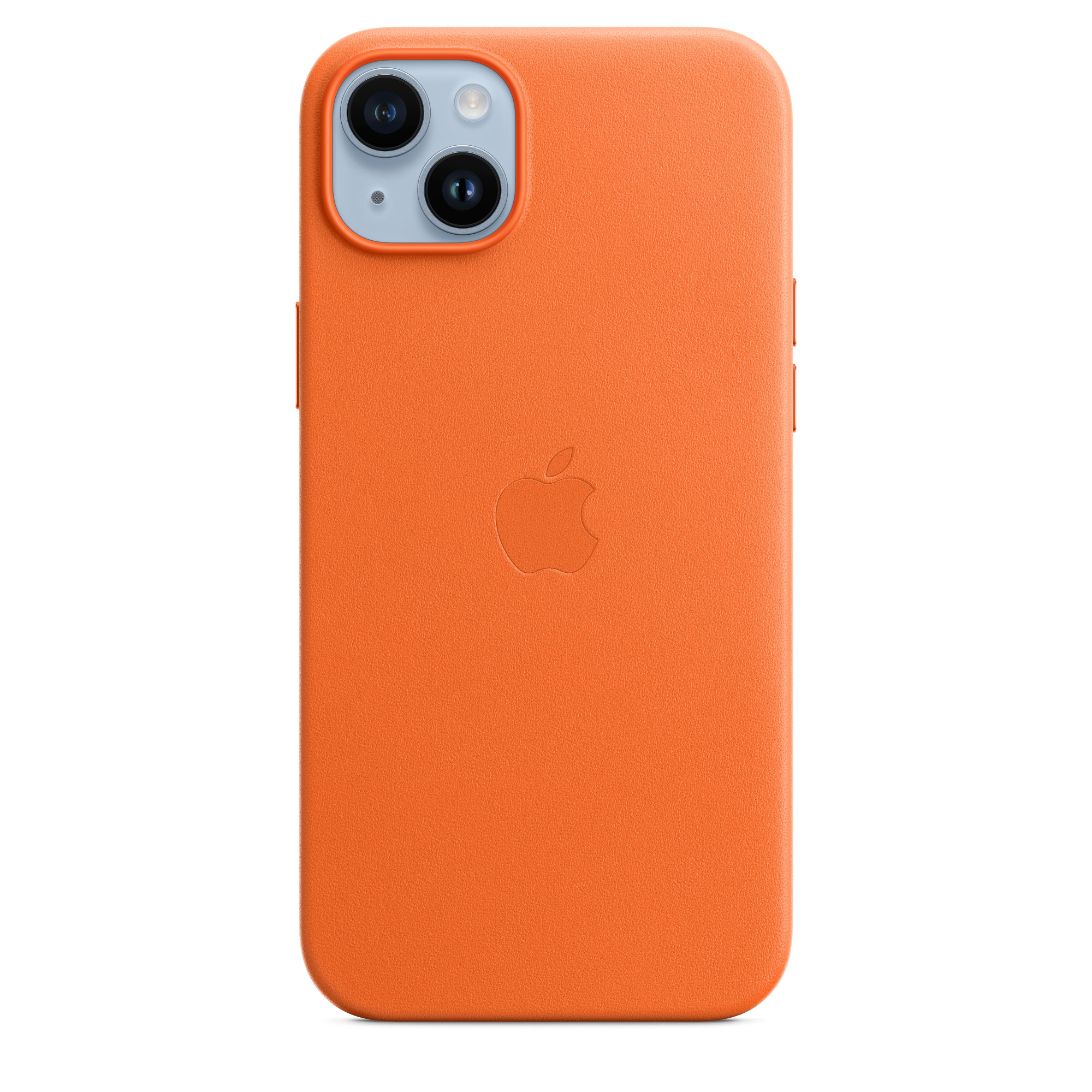 Apple Leather Case with MagSafe for iPhone 14 Plus - Orange