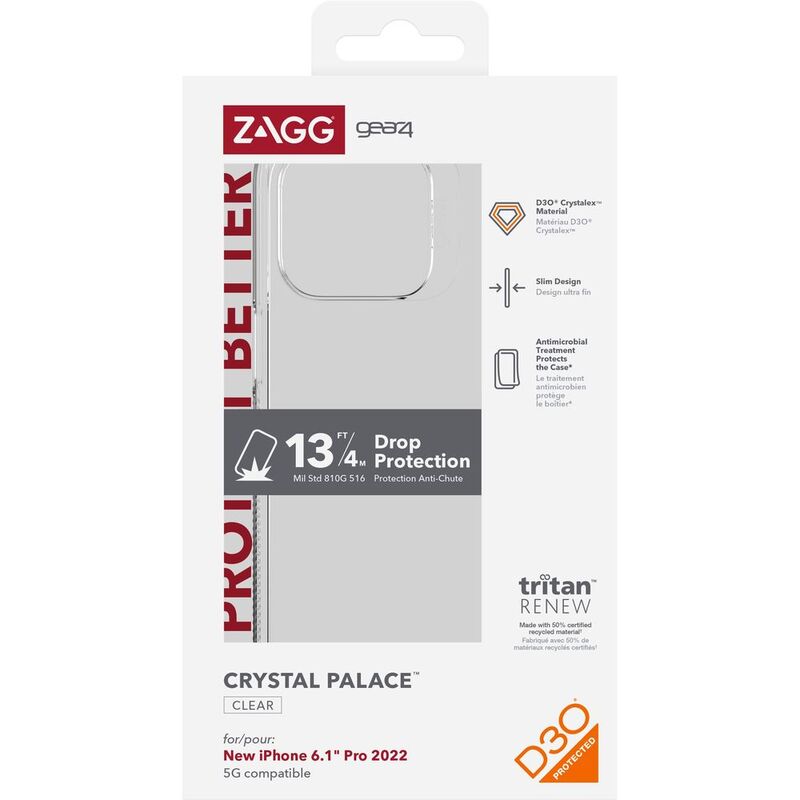 Gear4 Crystal Palace Case for iPhone 14 Pro - Clear Gear4 Crystal Palace Case for iPhone 14 Pro - Clear