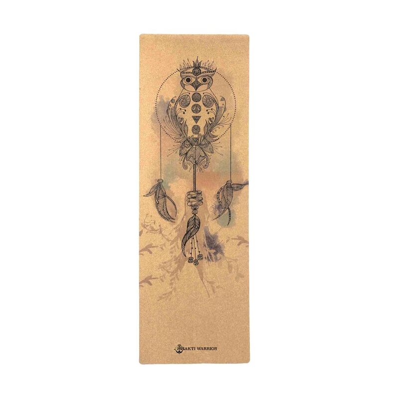 Shakti Warrior Ahimsa Satya Pro Cork Yoga Mat - Brown (72-Inch x 24-Inch x 3mm Thickness)