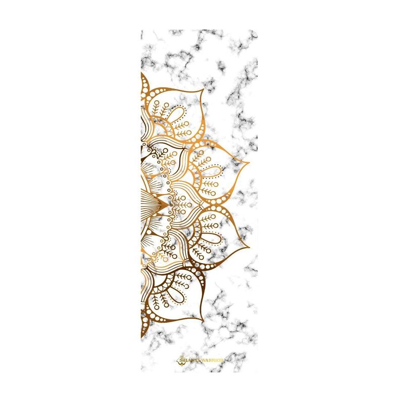 Shakti Warrior Ananda Lotus Natural Rubber Yoga Mat - White (Wanderlust Travel Edition) (72-Inch x 24-Inch x 1mm Thickness) Shakti Warrior Ananda Lotus Natural Rubber Yoga Mat - White (Wanderlust Travel Edition) (72-Inch x 24-Inch x 1mm Thickness)