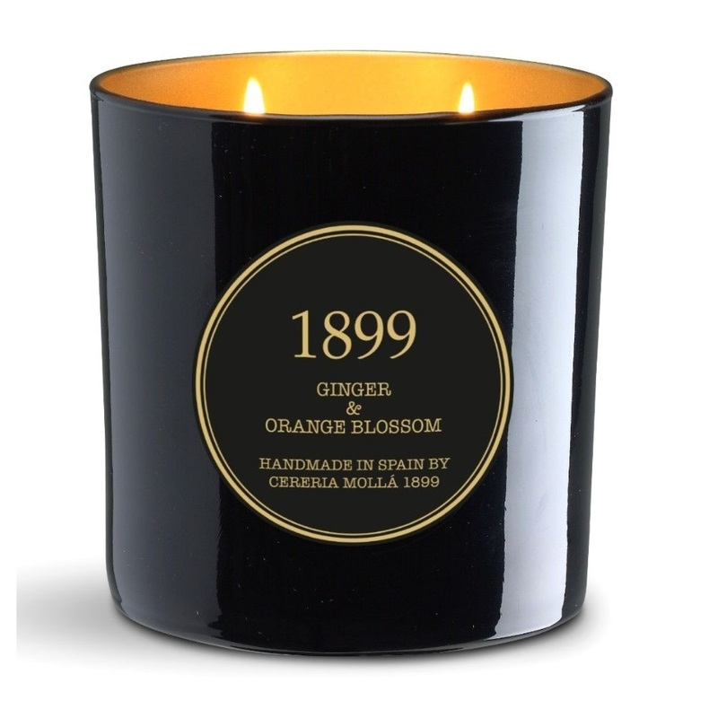 Cereria Molla 2 Wick xl Vegetable Wax Candle in glass 700gGinger & Orange Blossom