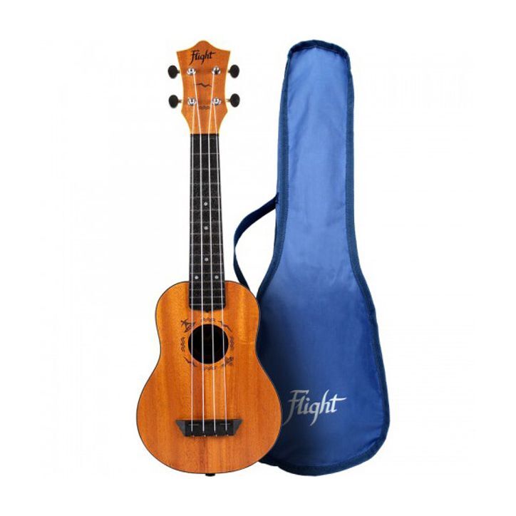 Flight TUS-53 Soprano Ukulele with Case - Natural