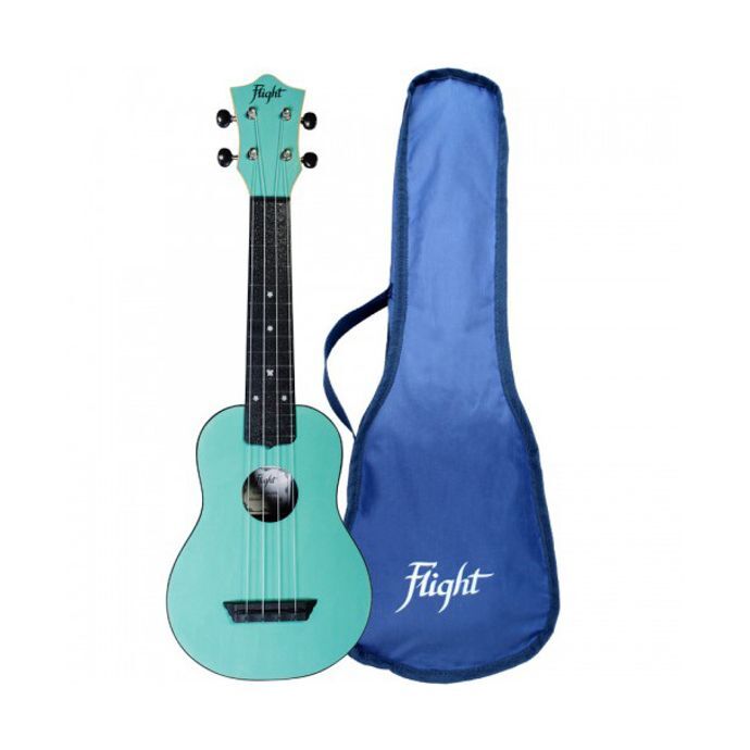 Flight TUS-35 Soprano Ukulele with Case - Light Blue