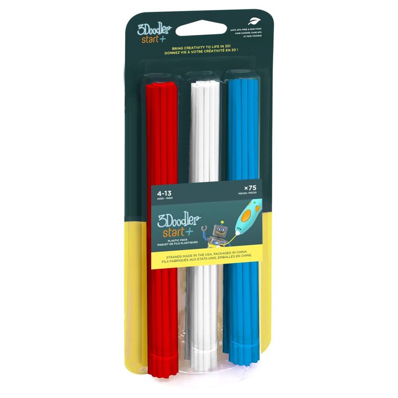 3Doodler Start Eco-Plastic Collection Refill Filament - Stars & Stripes (Red/White/Blue) (Pack of 75) 3Doodler Start Eco-Plastic Collection Refill Filament - Stars & Stripes (Red/White/Blue) (Pack of 75)