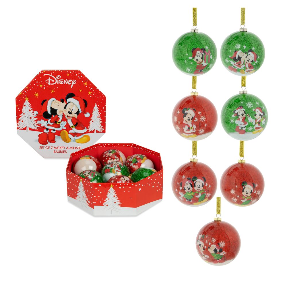 Disney Mickey & Minnie Baubles (Set of 7)