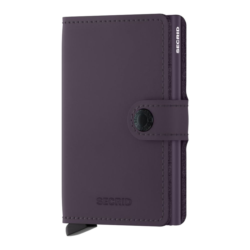 Secrid Miniwallet - Matte Leather - Dark Purple