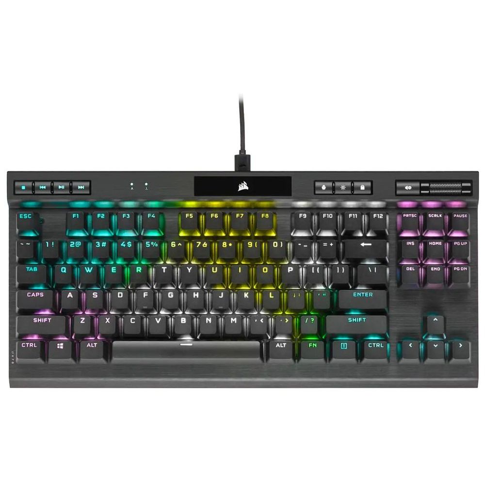 Corsair K70 RGB TKL CHAMPION SERIES Optical-Mechanical Gaming Keyboard with PBT DOUBLE SHOT PRO Keycaps (US English)