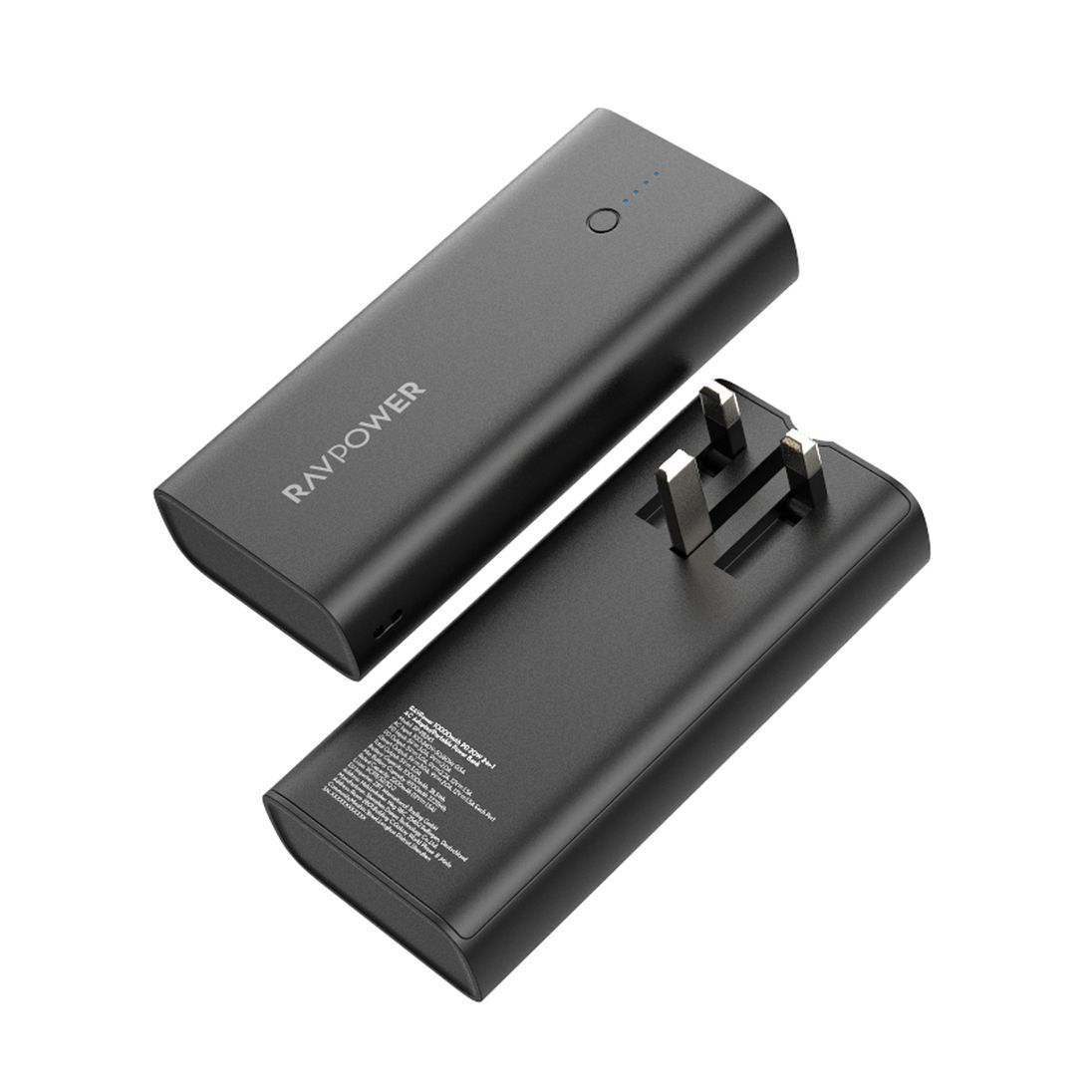 Ravpower RP-RP243 10000mAh 3-Ports With Power Bank UK Plug - Black