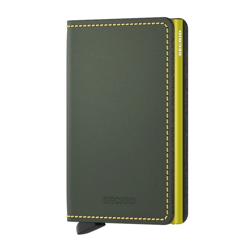 Secrid Slimwallet - Matte Leather - Green/Lime