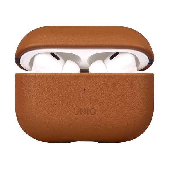 Uniq Terra Genuine Leather Case for AirPods Pro (2nd Gen) - Toffee Brown (Toffee Brown)