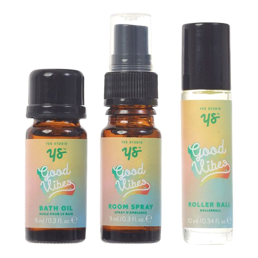 Yes Studio Good Vibes Set - Bath Oil Room Spray & Rollerball