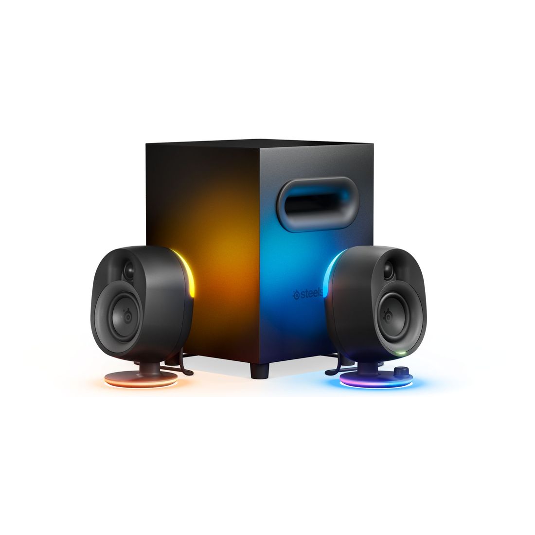 SteelSeries Arena 7 Illuminated Two-Way Gaming Speakers - UK Plug