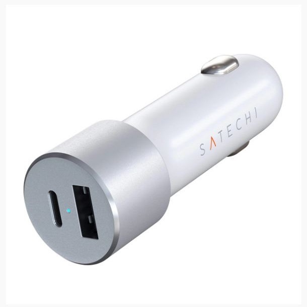 Satechi Car Charger Dual Port 72W PD USB-C + USB-A Space Grey