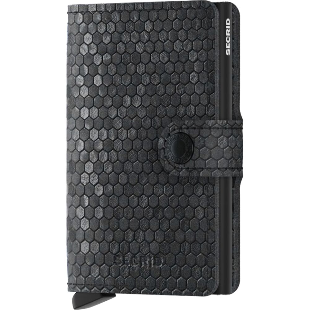 Secrid Miniwallet - Hexagon Leather - Black