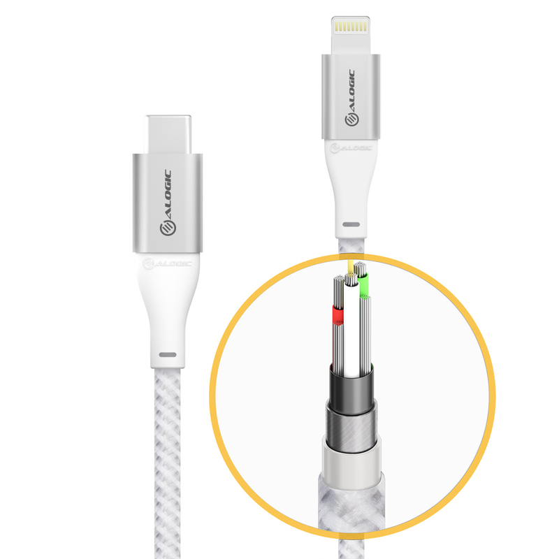 Alogic Super Ultra USB-C to Lightning Cable 1.5m Silver