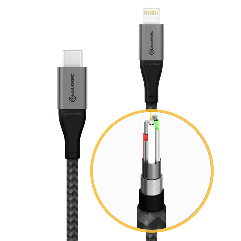 Alogic Super Ultra USB-C to Lightning Cable 1.5m Space Grey