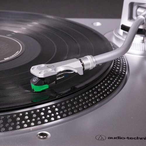 Audio Technica AT-LP120XUSB Direct-Drive Turntable with Built-in Preamp - Silver