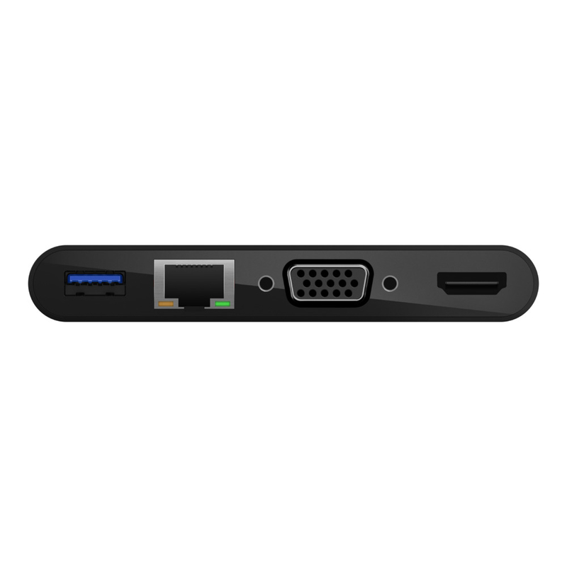 Belkin Interface Hub USB-C to HDMI/VGA/USB-A/Gigabit Ethernet/100W PD Black