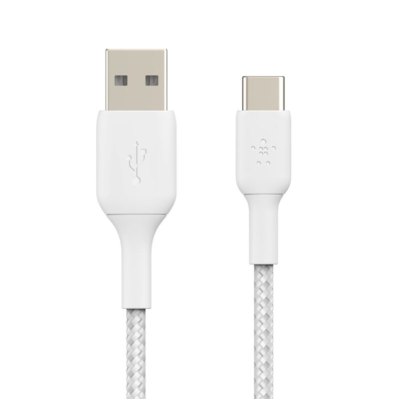 Belkin BoostCharge Braided USB-C to USB-A Cable 1m - White