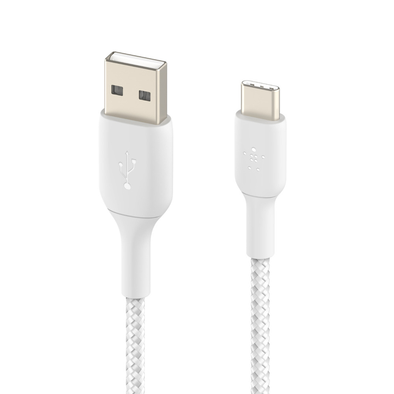 Belkin BoostCharge Braided USB-C to USB-A Cable 1m - White