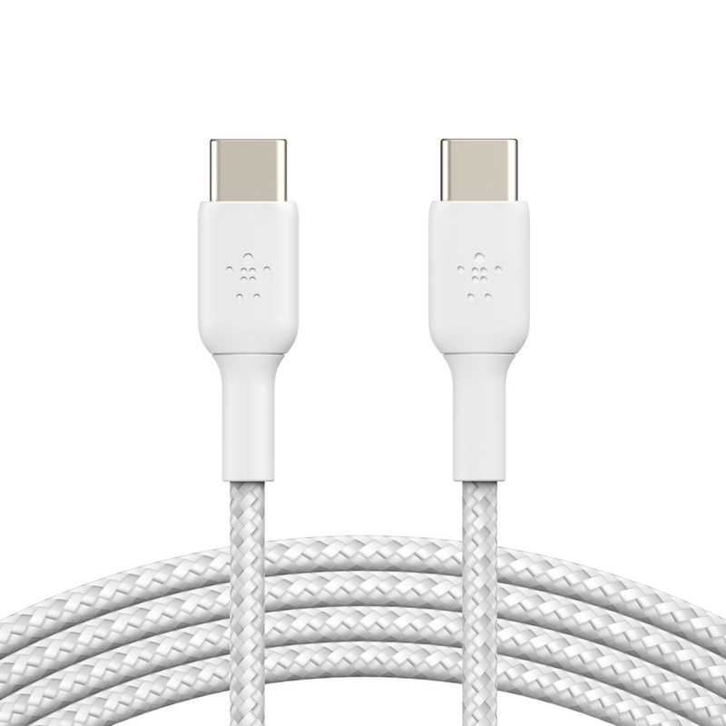 Belkin BoostCharge Braided USB-C to USB-C Cable 1m - White