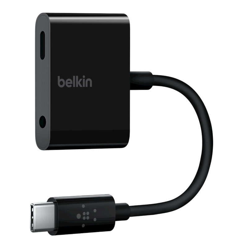 Belkin Rockstar 3.5mm Audio + USB-C Charge Adapter