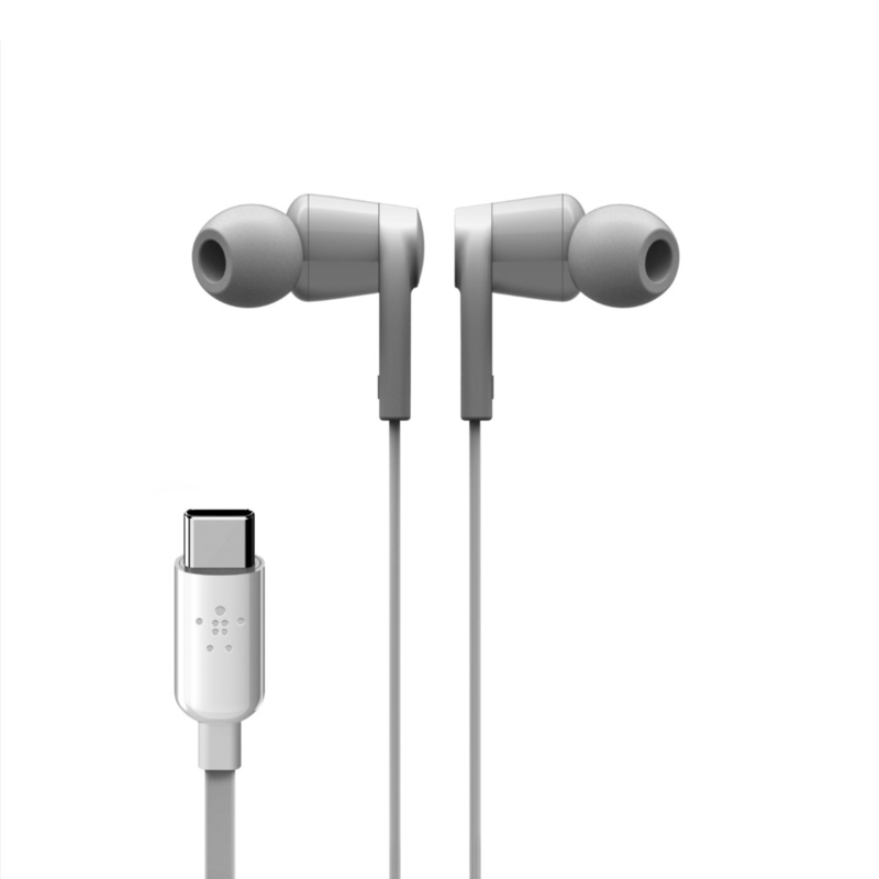 Belkin Rockstar White In-Ear Earphones with USB-C Connector